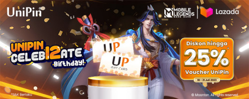 UniPin Celebrates 12th - Promo Diskon hingga 25% Voucher UniPin di #UniPinCeleb12ate bareng Lazada 2023
